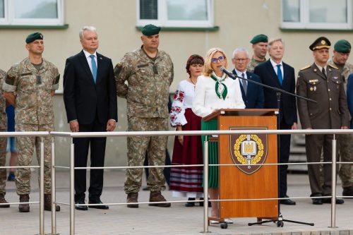 A.Vaikšnorienė stovykloje Ukrainos gynėjų vaikams